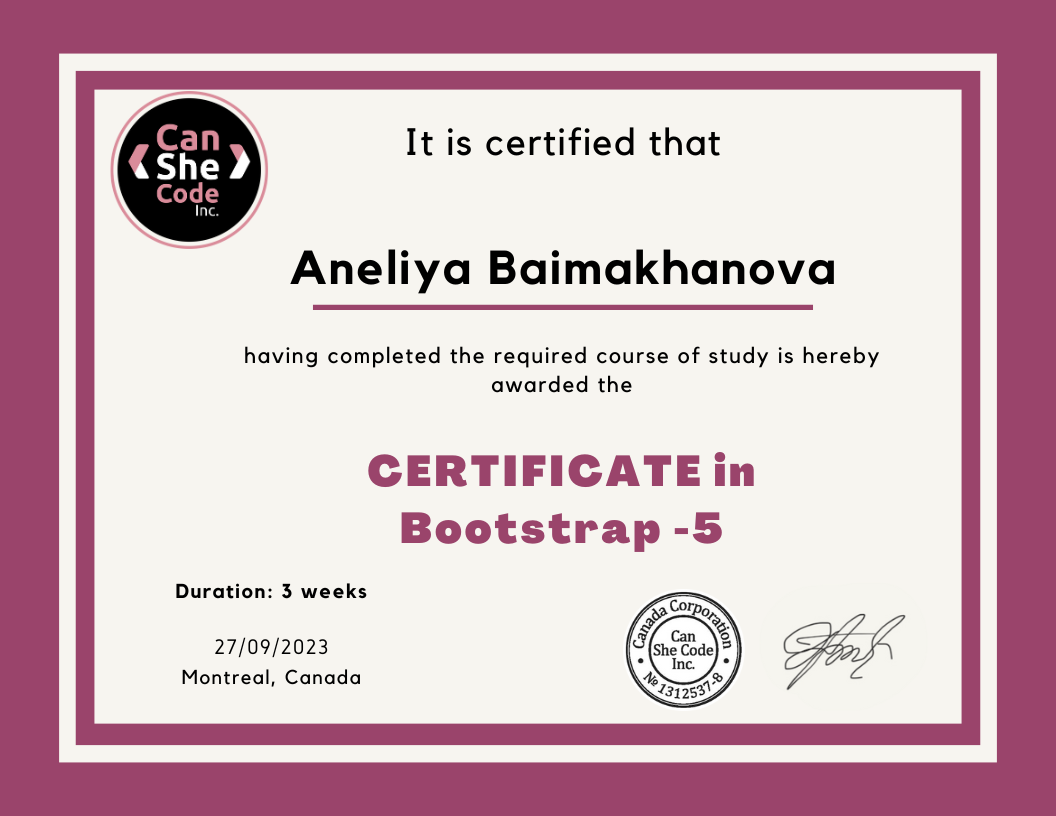 Certificate